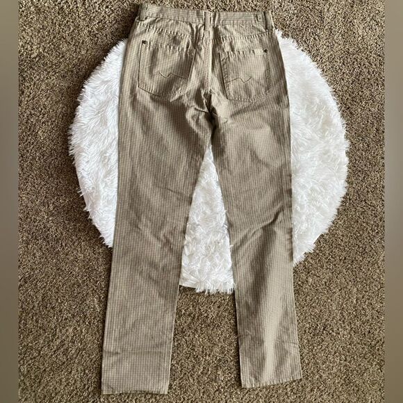 7 for all Mankind The Straight Jeans Cotton Tan Gray Womens Size 16 - Picture 2 of 9